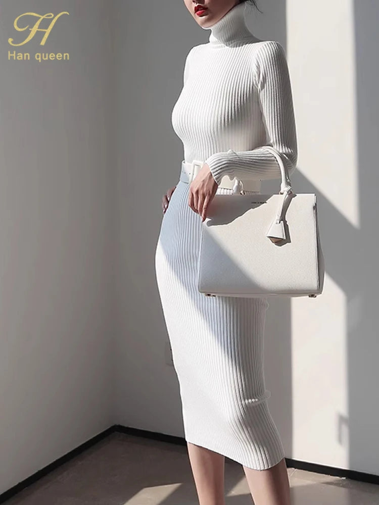 H Han Queen Dress Women With Belt H Han Queen